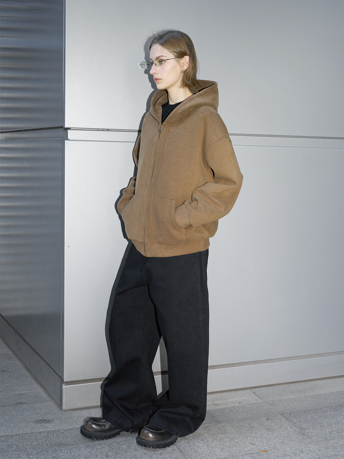 Zip-Up Hooded Sweatshirt