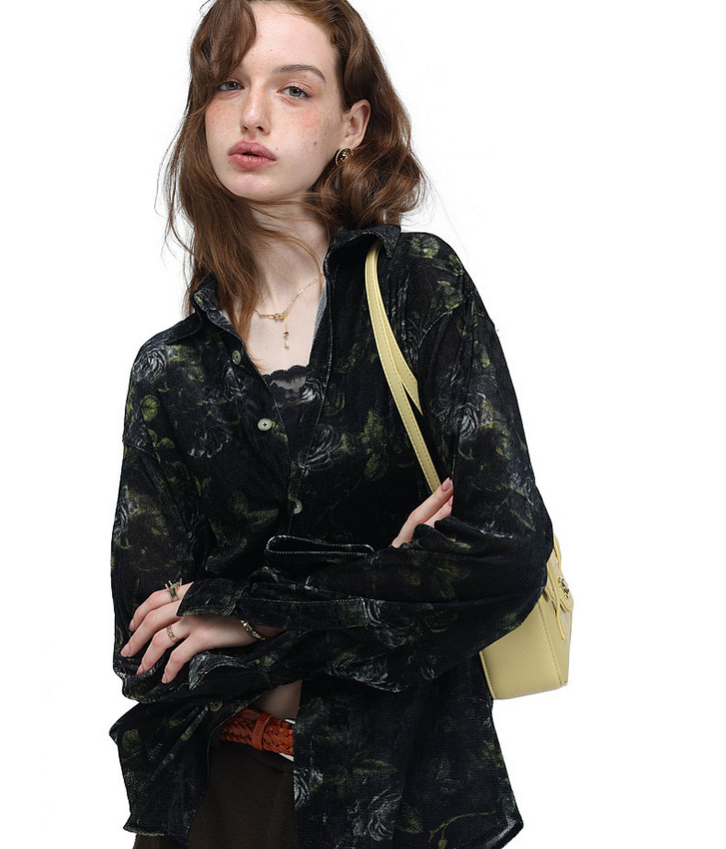 Retro-Style Floral Print Shirt