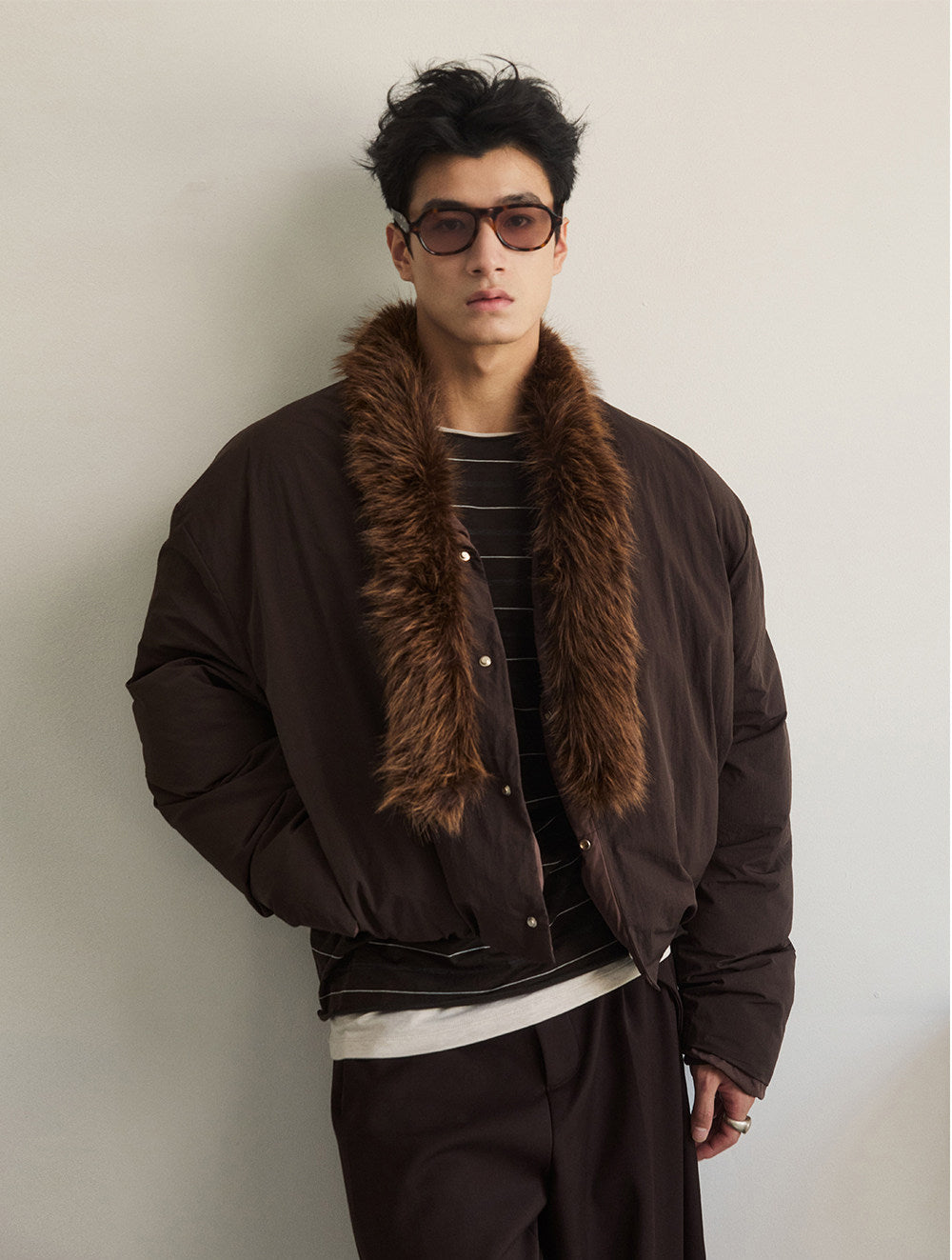 Adjustable Fur Collar Down Jacket