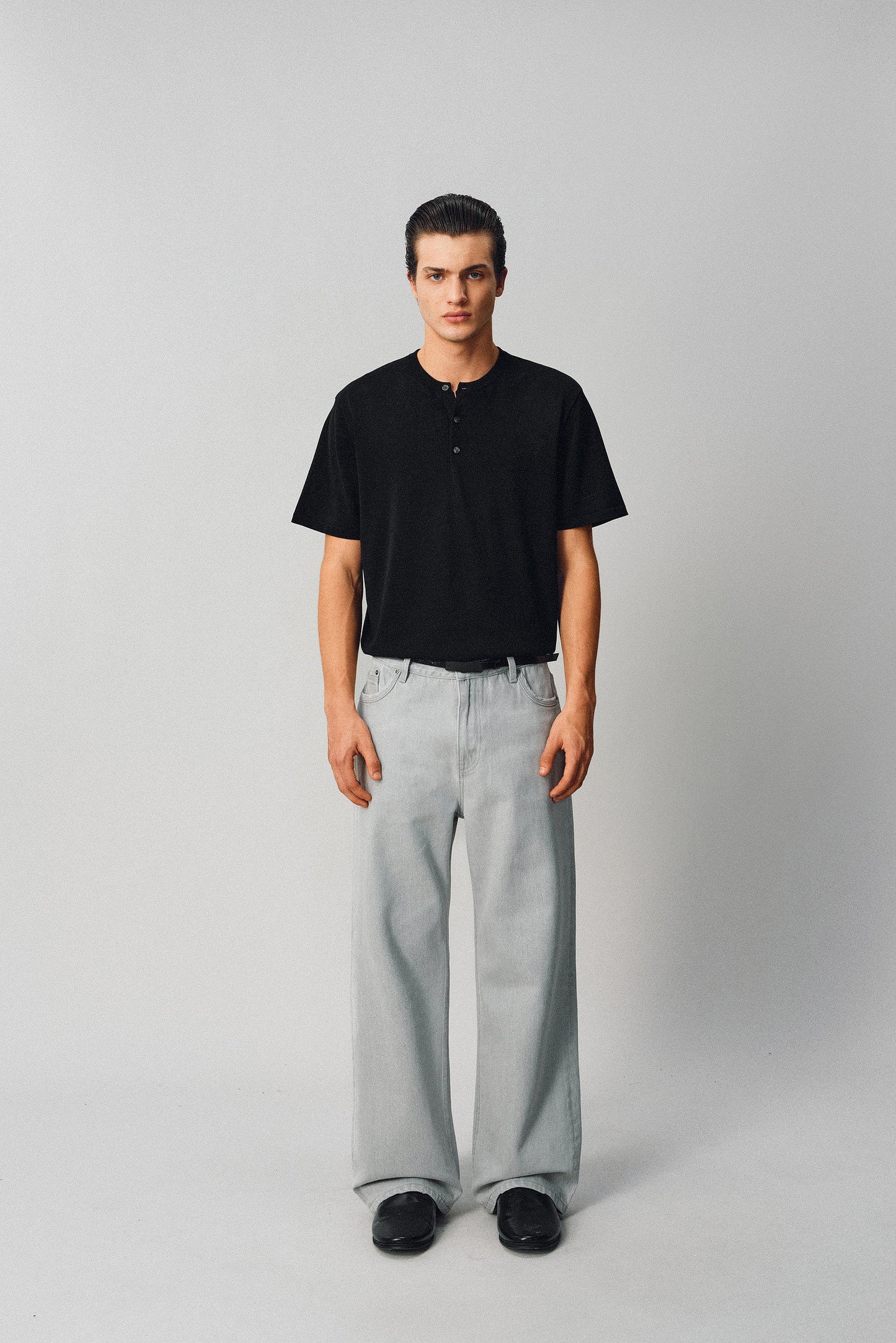 Simple Henry-Neck T-Shirt