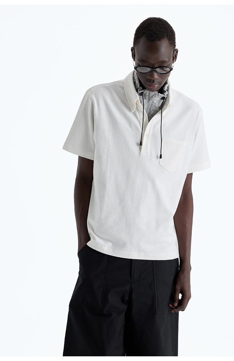 Cotton blend polo shirt