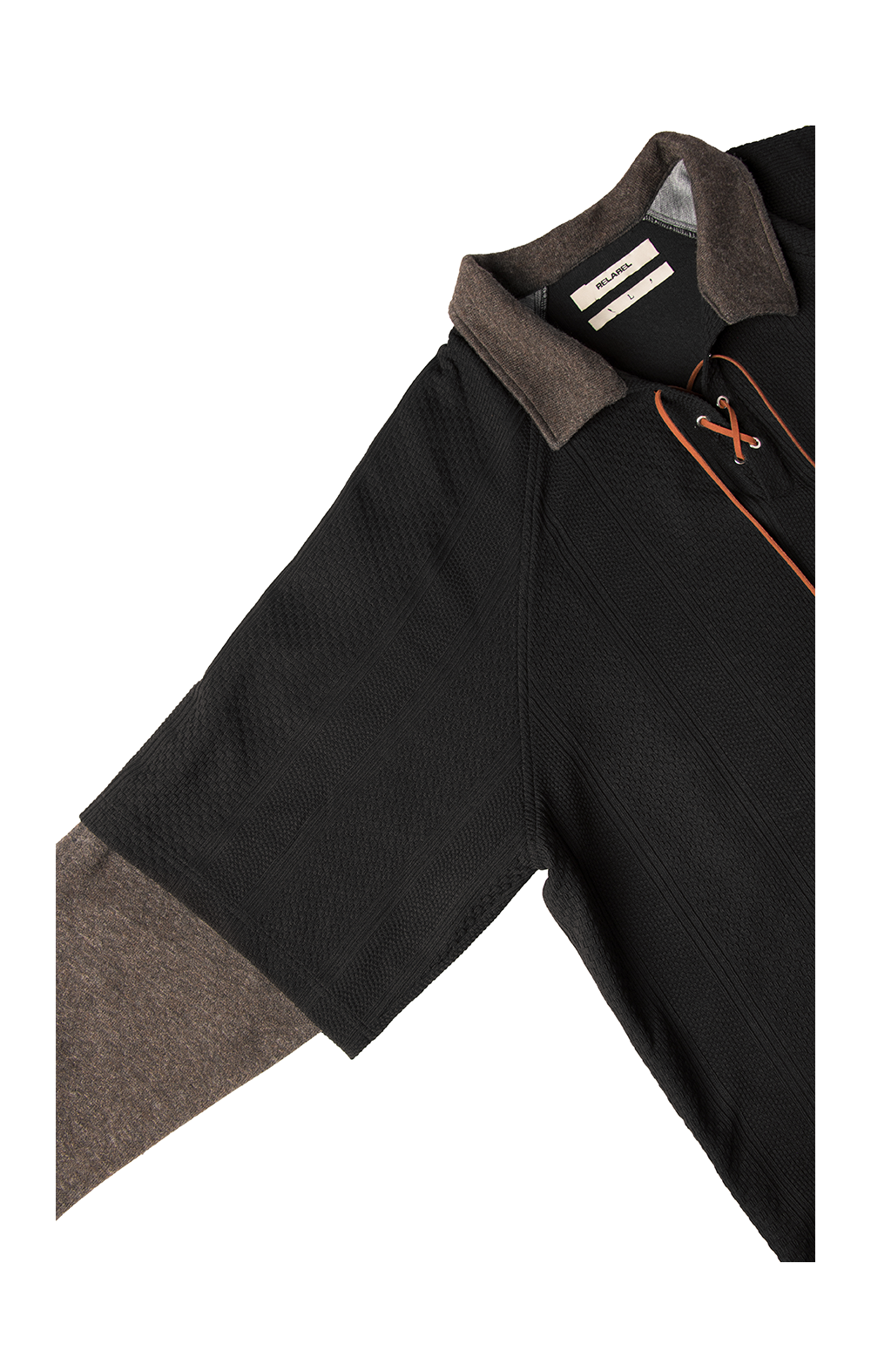 Faux Two-Piece Knit Polo Shirt