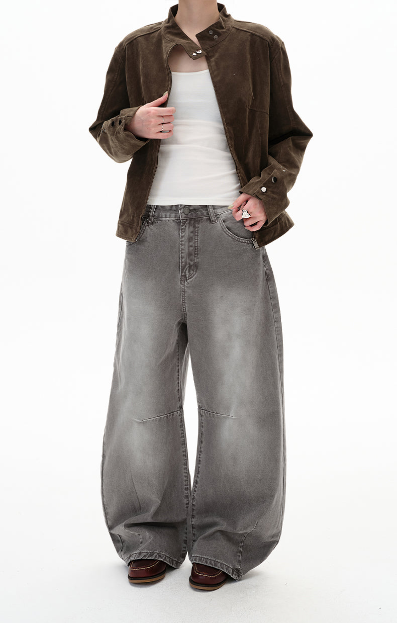 Retro-Washed White Machete Jeans