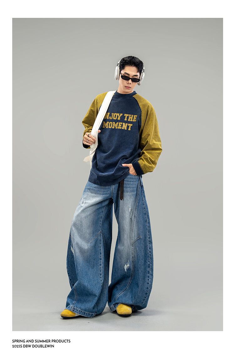 Distressed Raglan T-Shirt