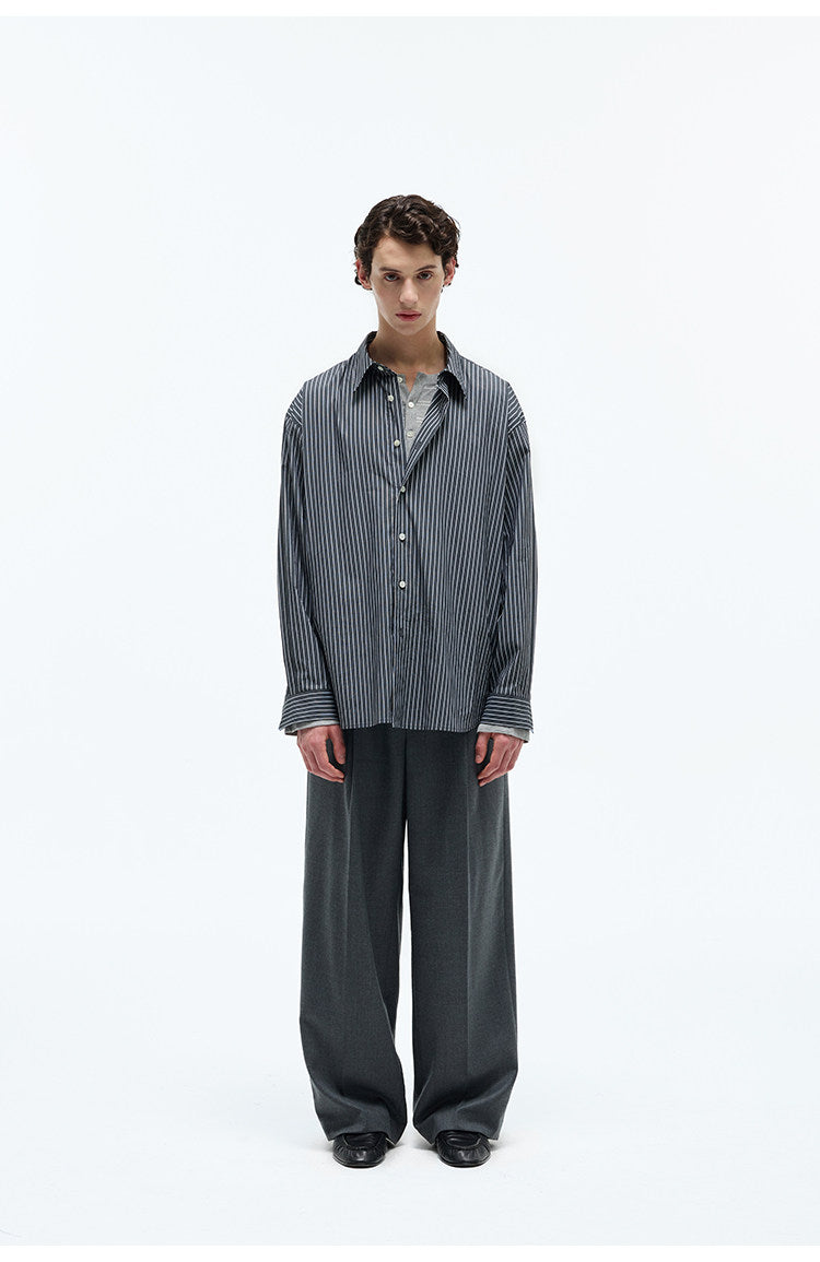 Elastic Waistband Straight Leg Casual Pants