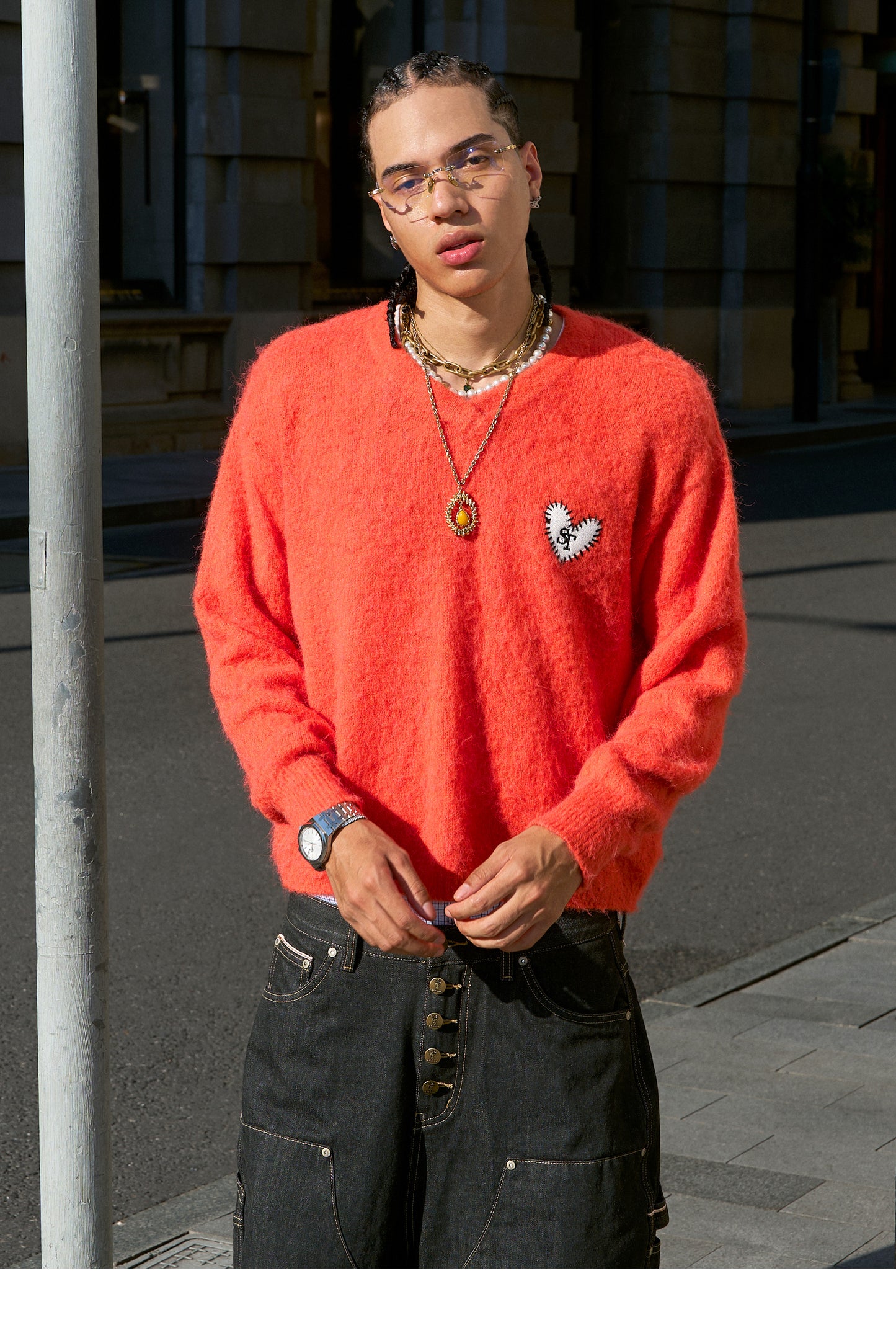 Wool Blend V-Neck Knit