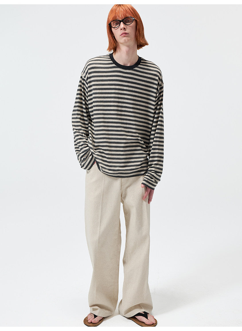 Basic Narrow Round-Neck T-Shirt