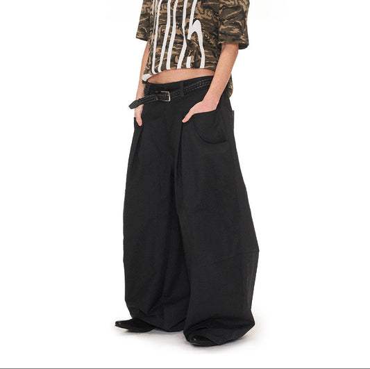 Drawstring Wide-Leg Pants