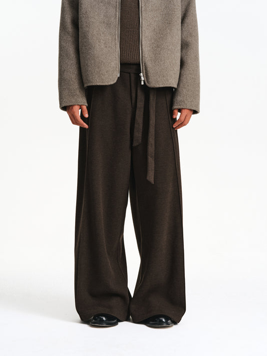 Belted Wide-Leg Pants