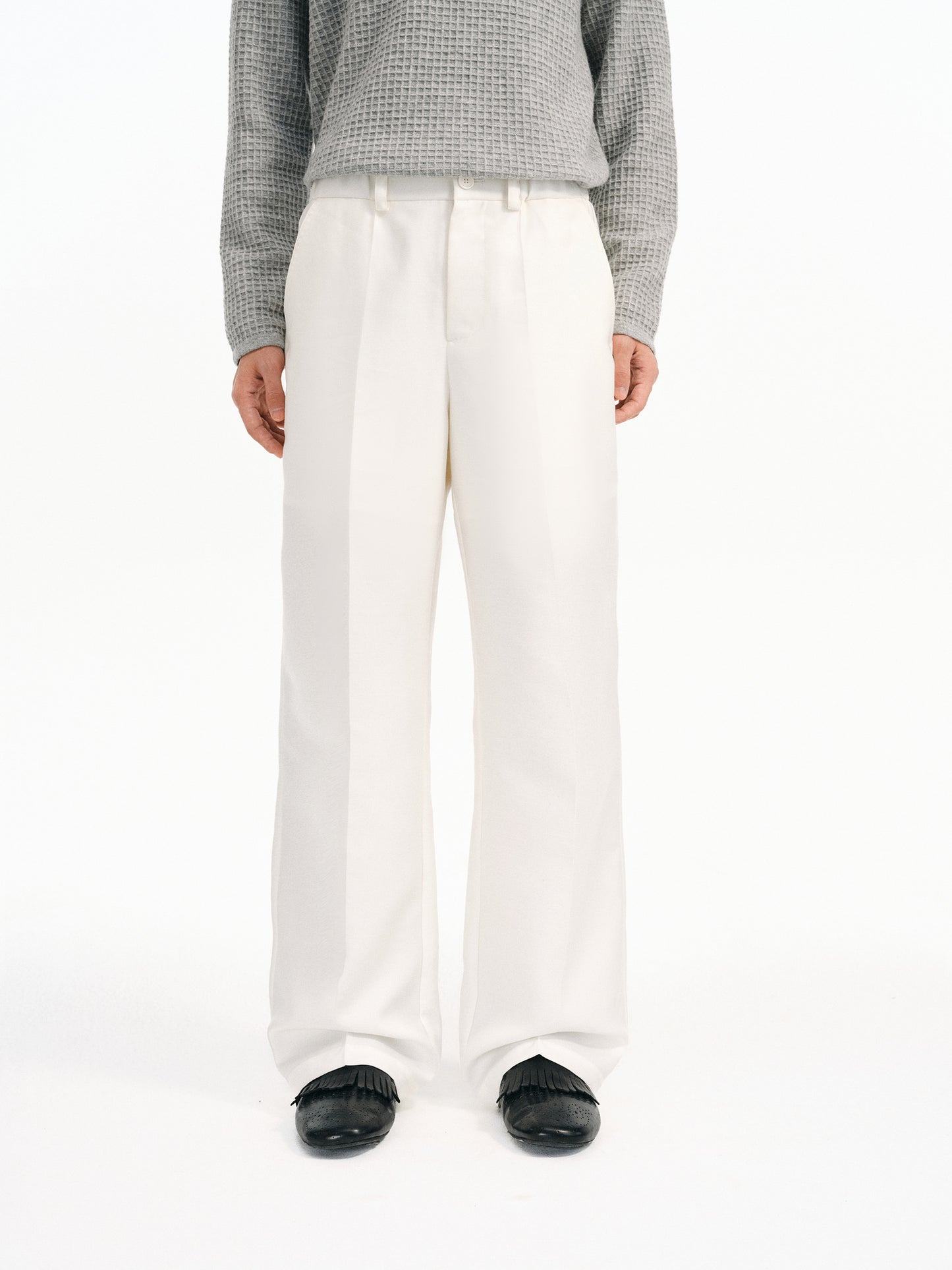 Mid-Rise Straight Leg Pants