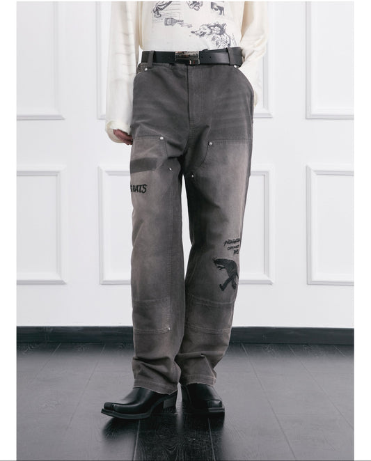 Embroidered Casual Pants