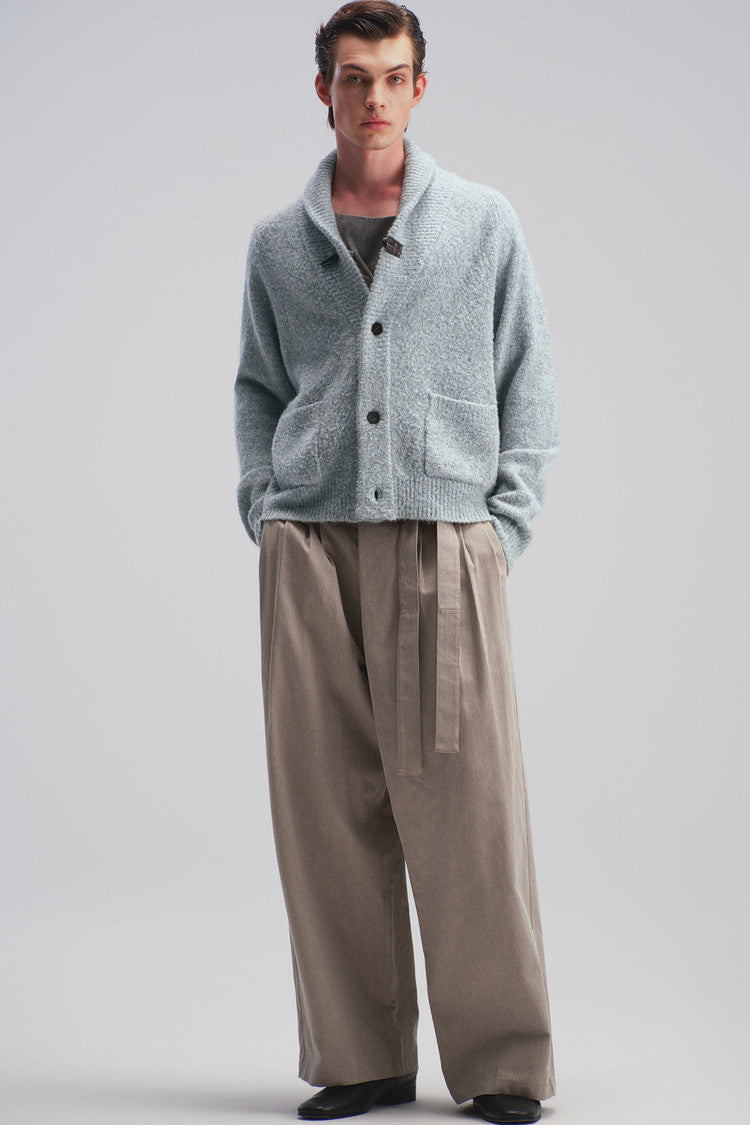 Loose-fitting Short Knit Cardigan
