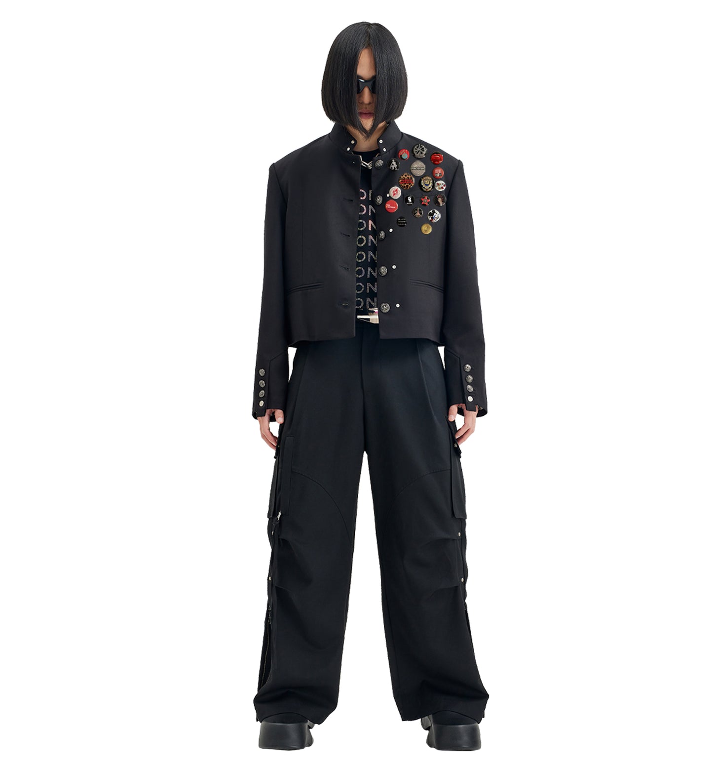 Wool short uniform jacket