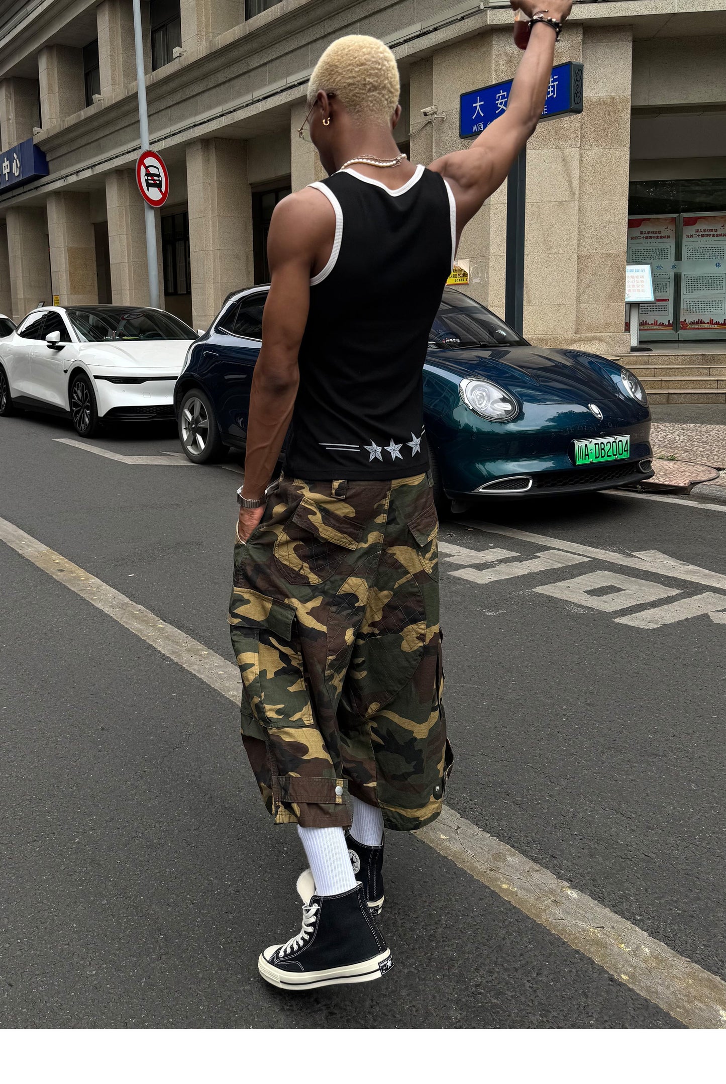 Stretch Slim-Fit Sleeveless Top