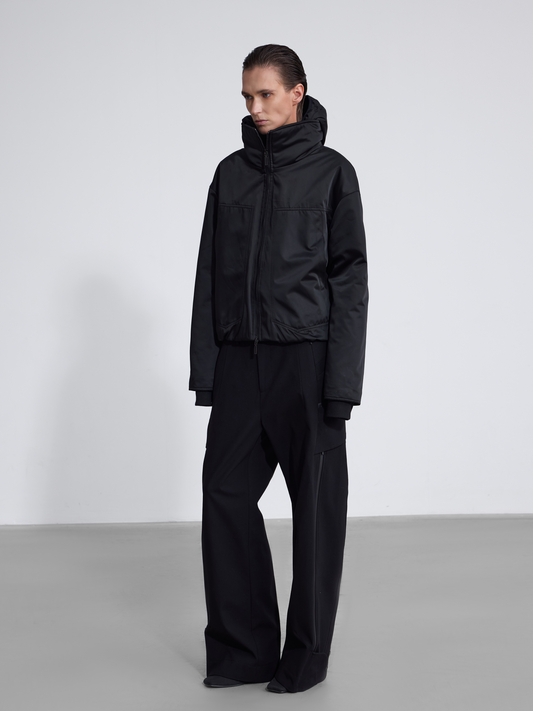 Quilted Stitch Short-Length Wide Jacket