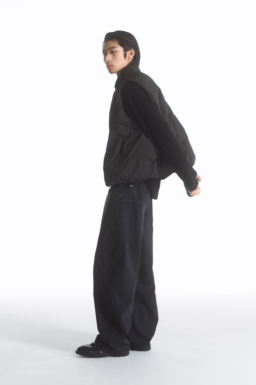 Diagonal Collar Cotton Vest