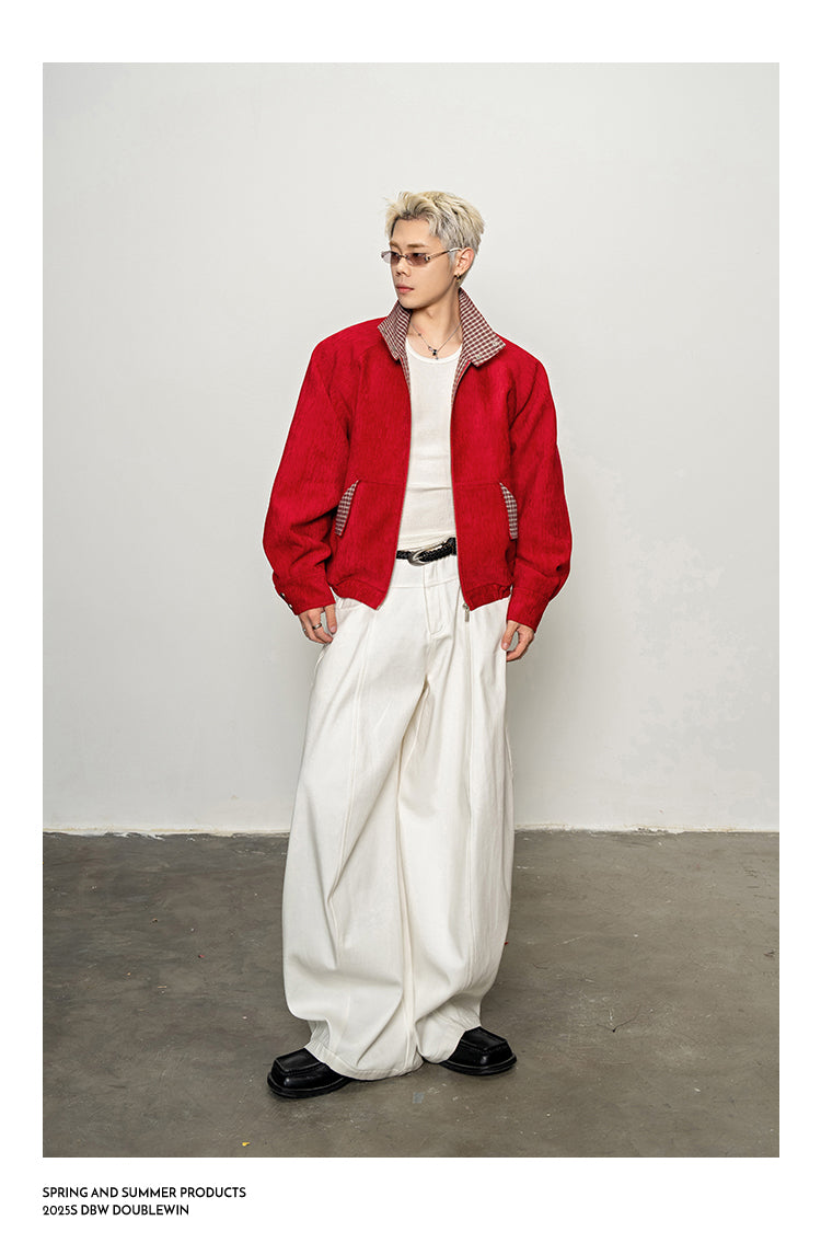 Glossy High-Color Wide Short Jacket