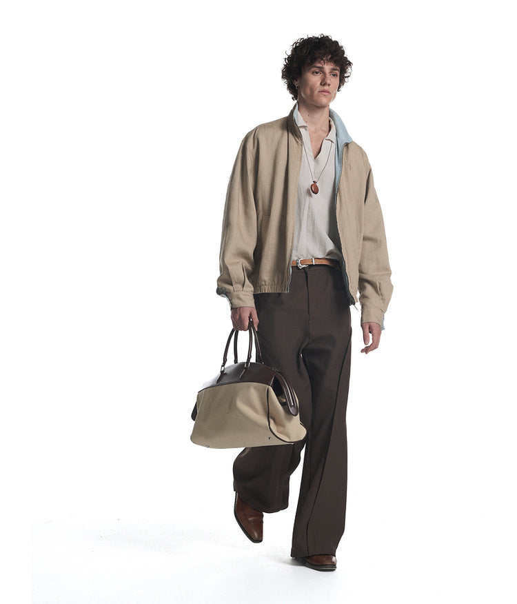 Reversible Lyocell Linen Blend Jacket