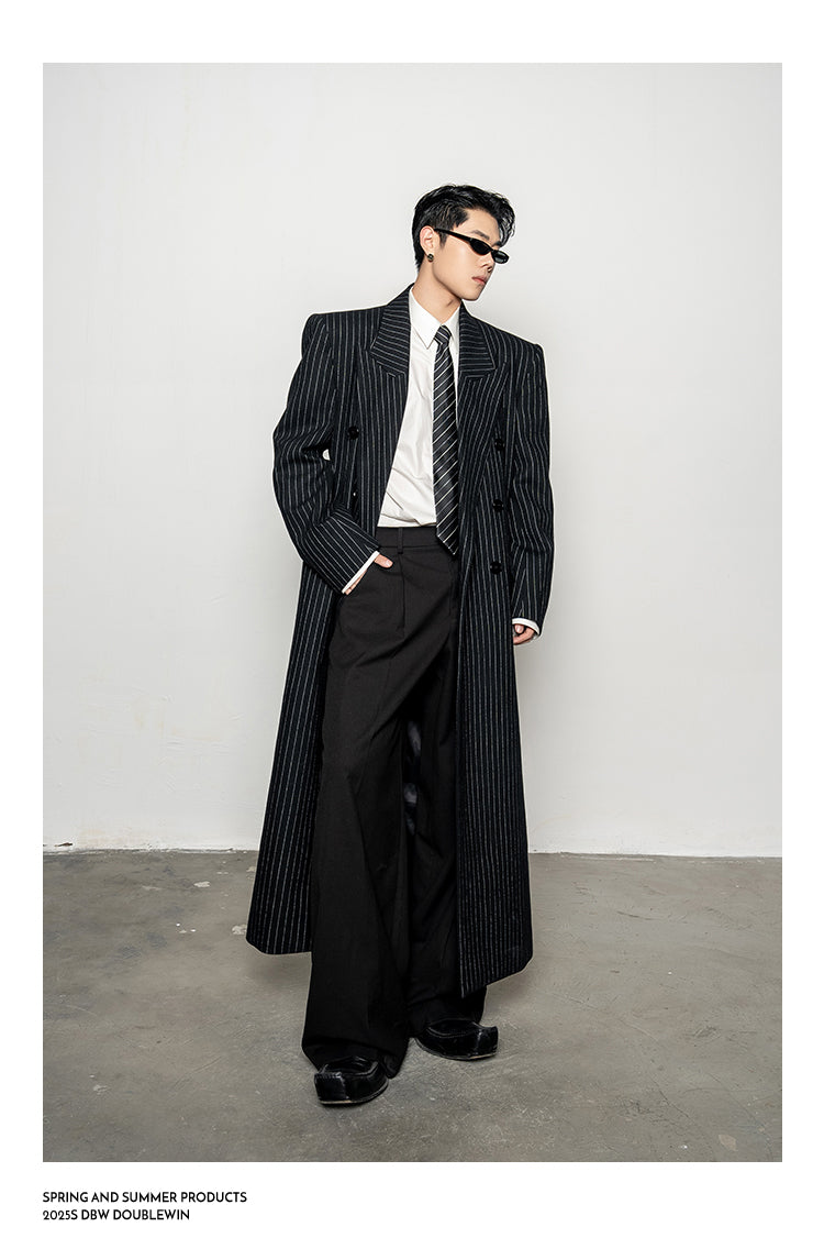 3D Reverse Pleated Wide-Leg Pants