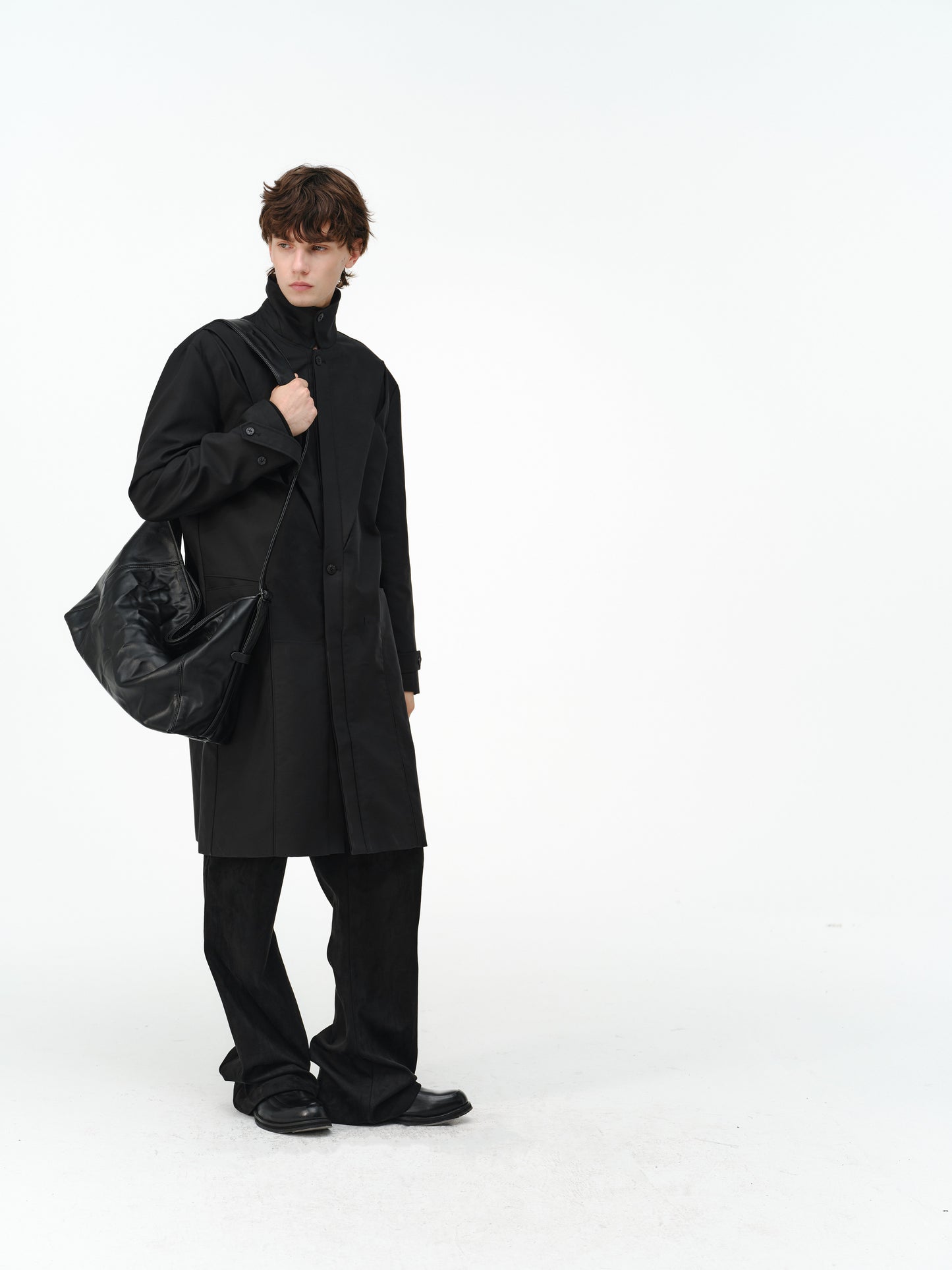 Multi-Shape Collar Coat
