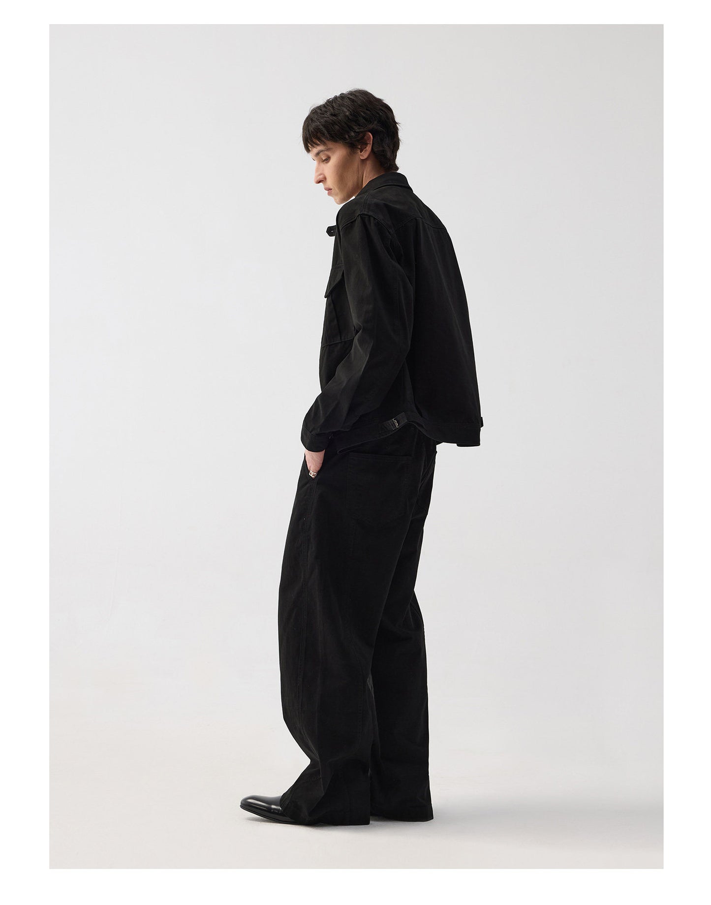 Twill Wash Denim Short Jacket