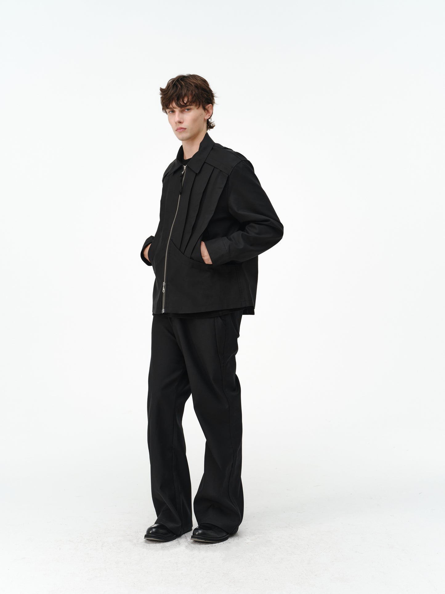 Zip-Up Short Wide Jacket