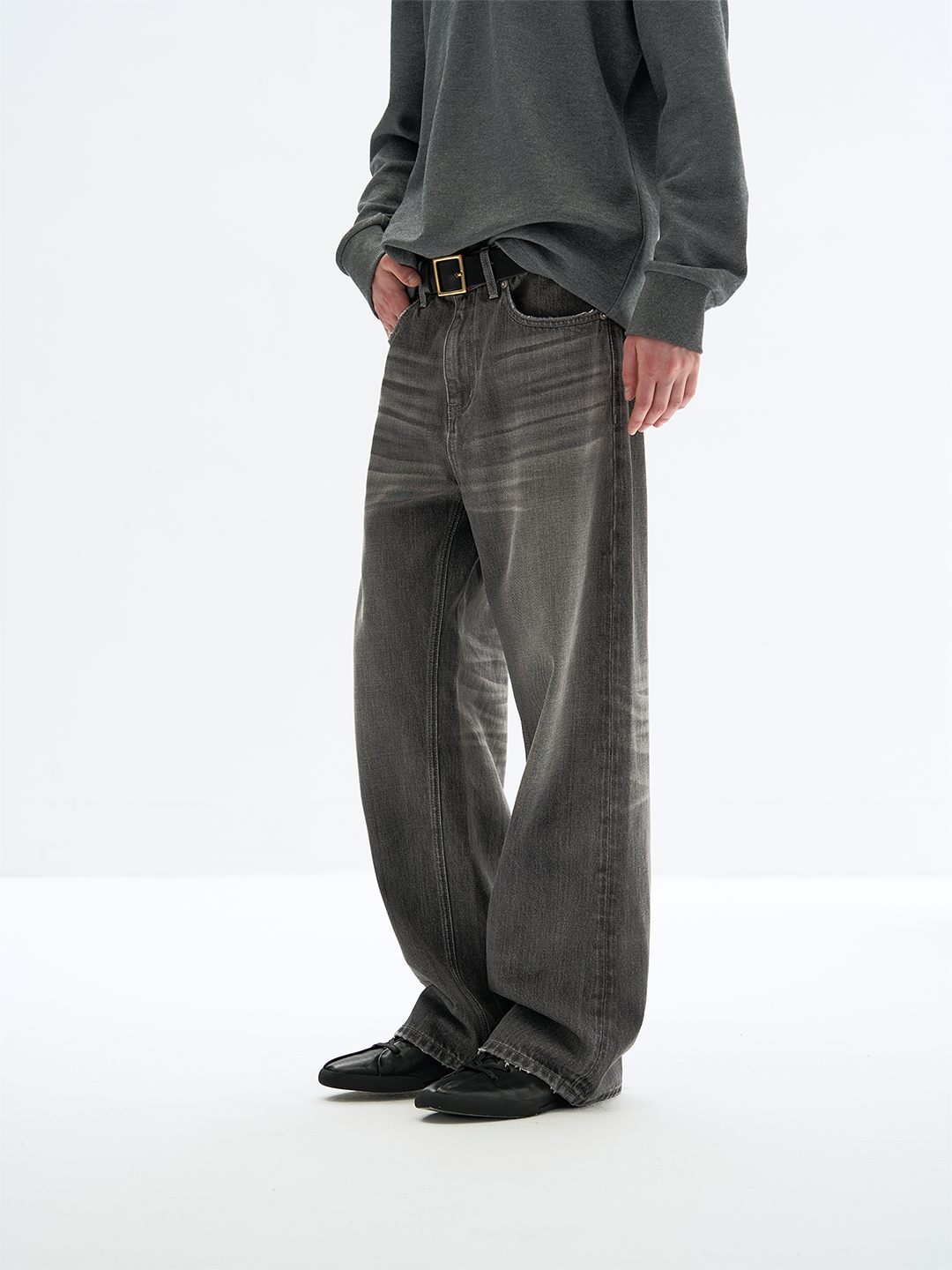 Wash Rib Denim Pants