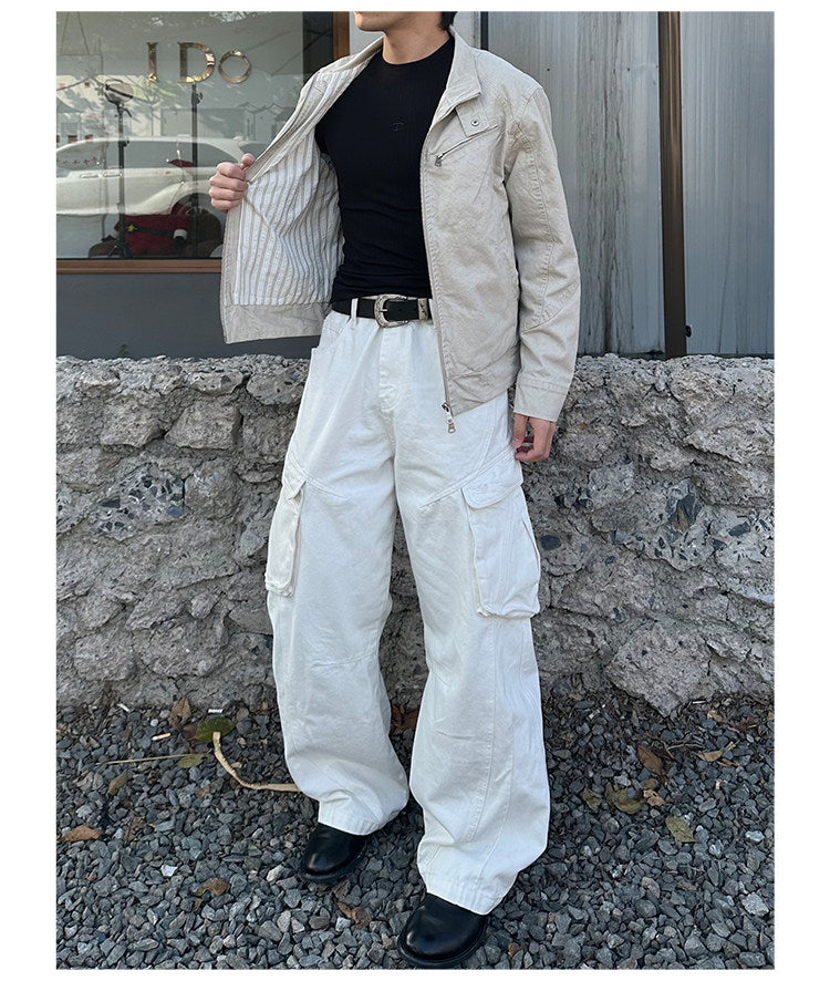 White Denim Work Pants