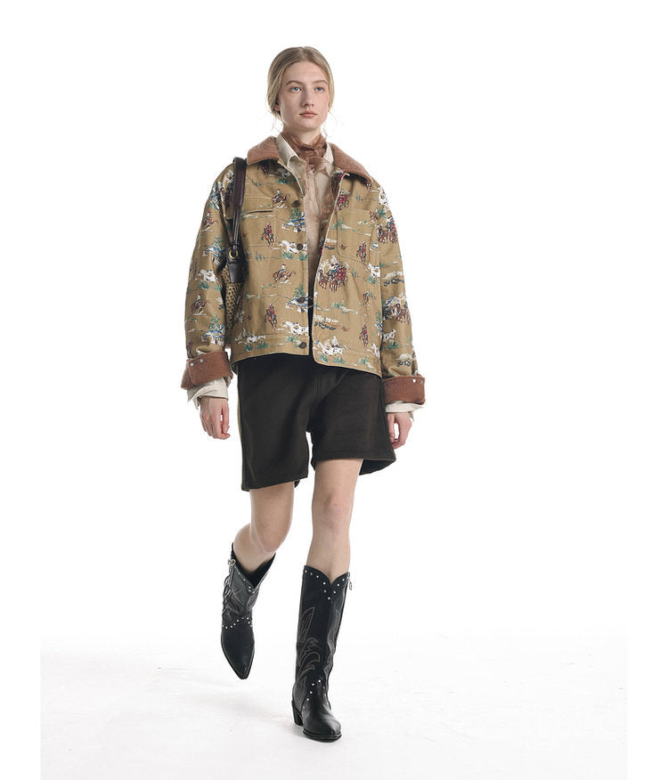 Vintage Horse Print Jacket