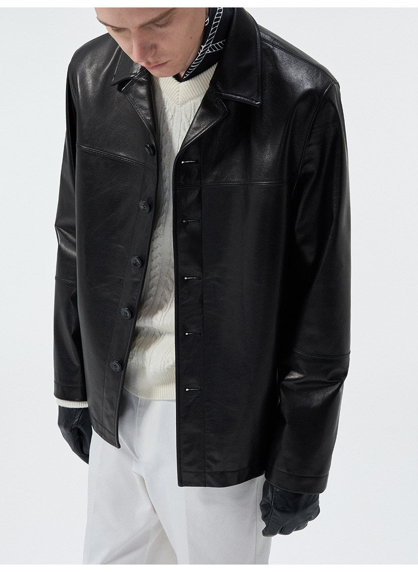 Minimalist Style Split Collar Jacket