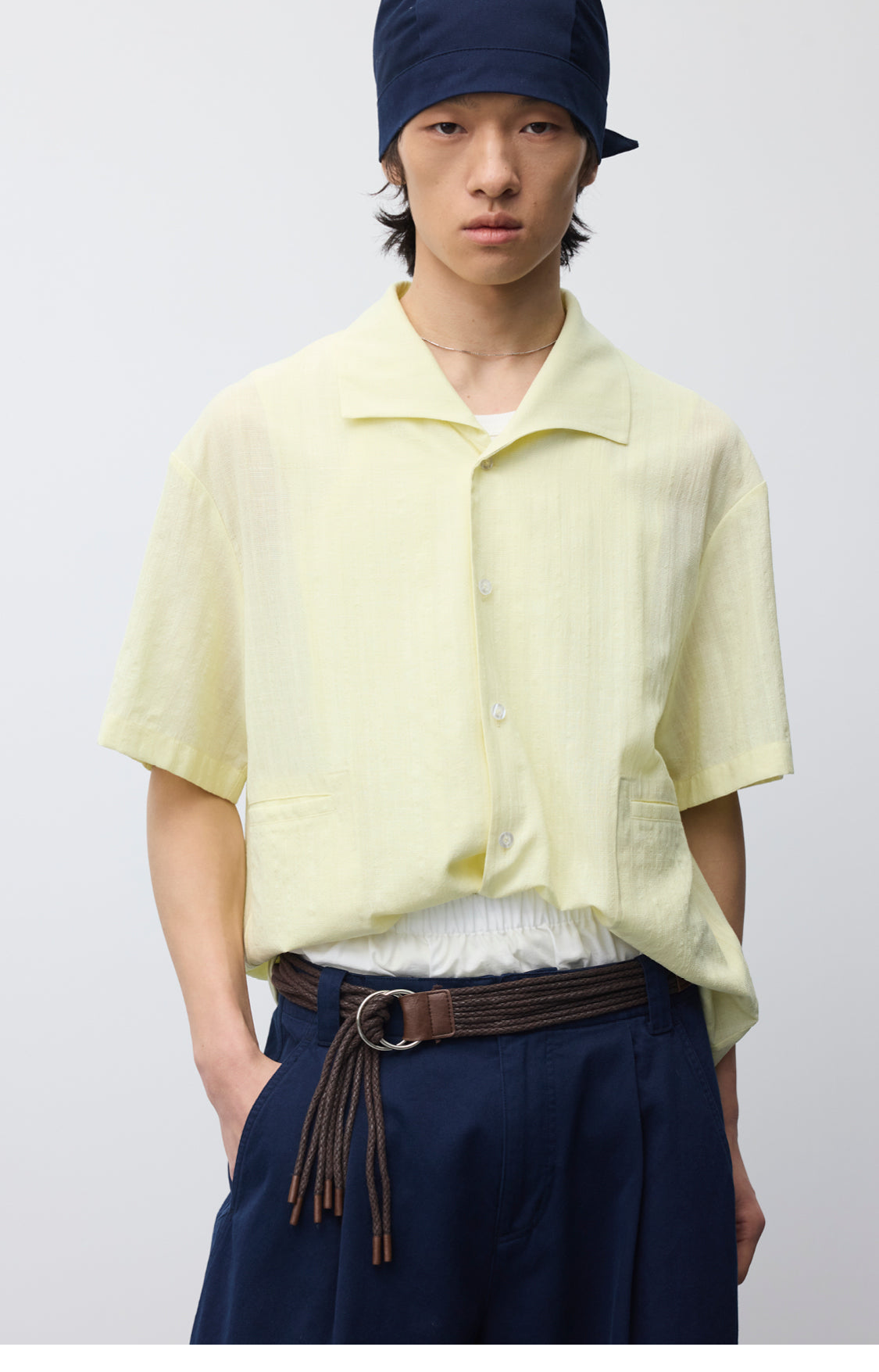 Square Collar Pocket Shirt