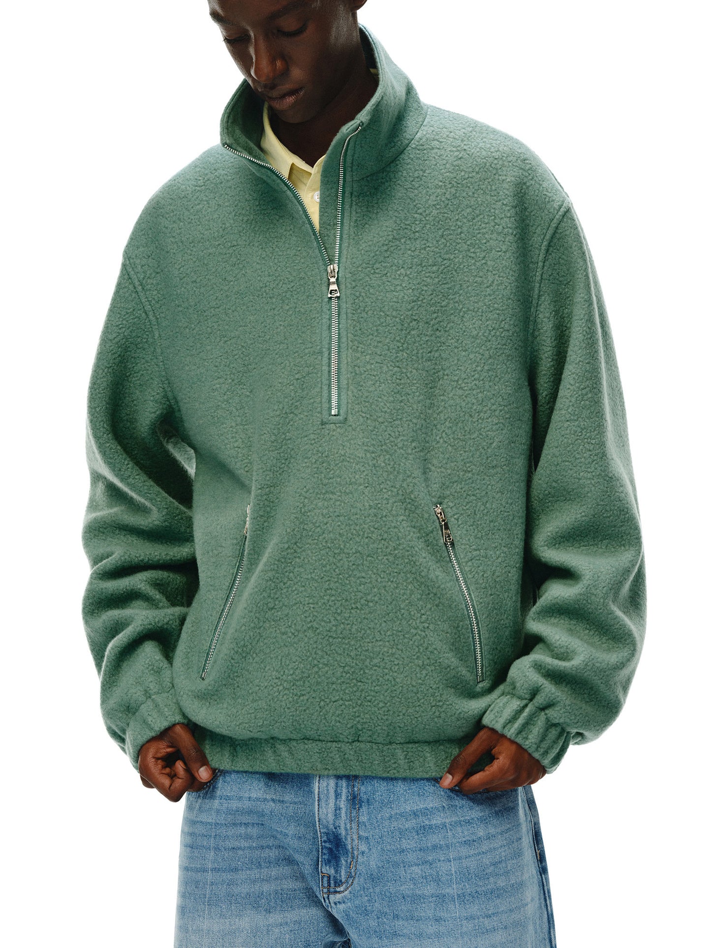 Half-Zip Pullover Wool Shirt
