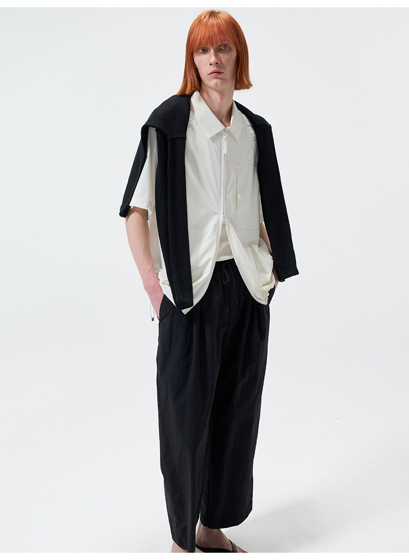 Nylon-Laminated Multi-Pocket Shirt
