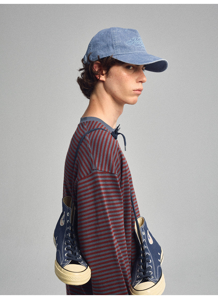 Contrast-Striped Round-Neck T-Shirt