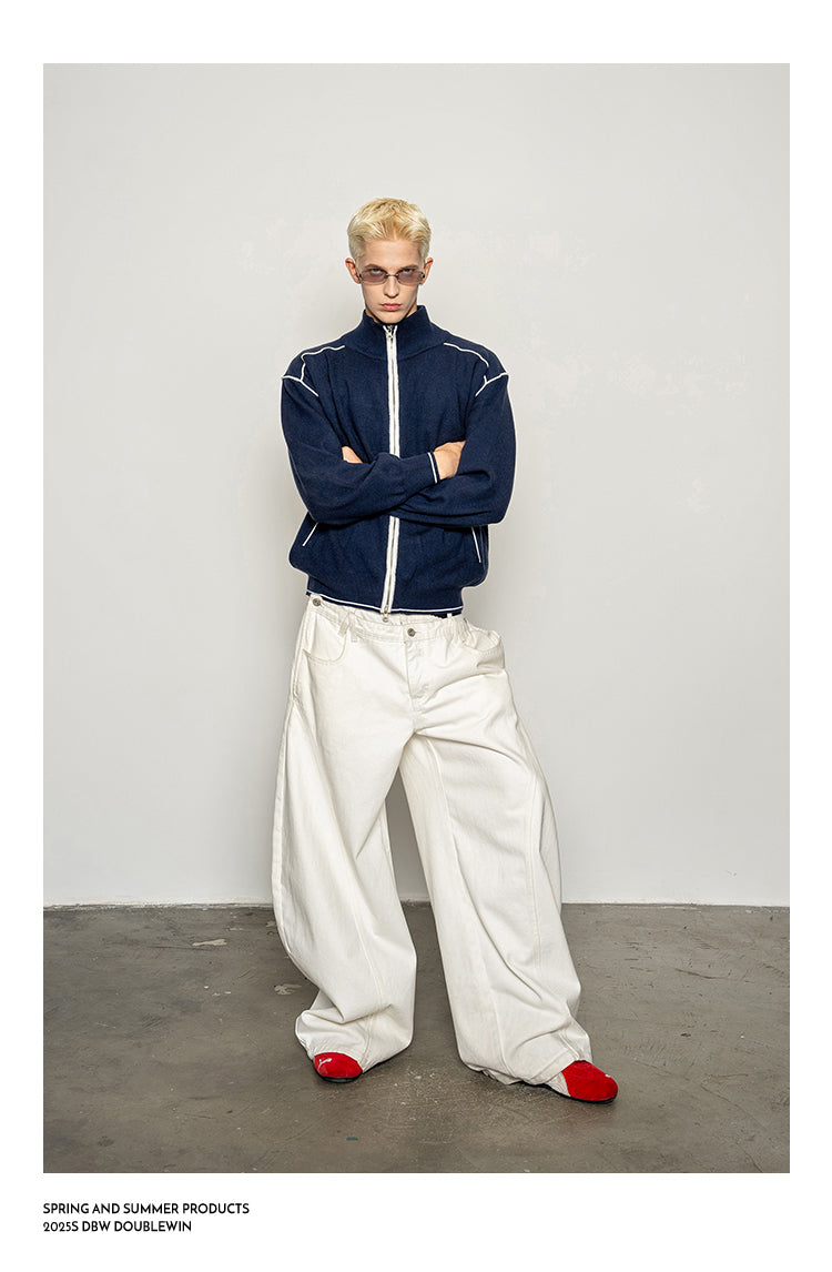 Split-Edge Knit Cardigan