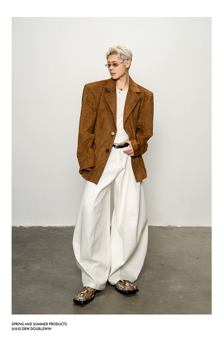 Straight Wide Shoulder Jacket