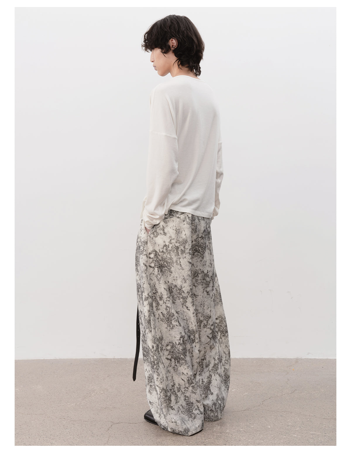 Drop shoulder printed T-shirt