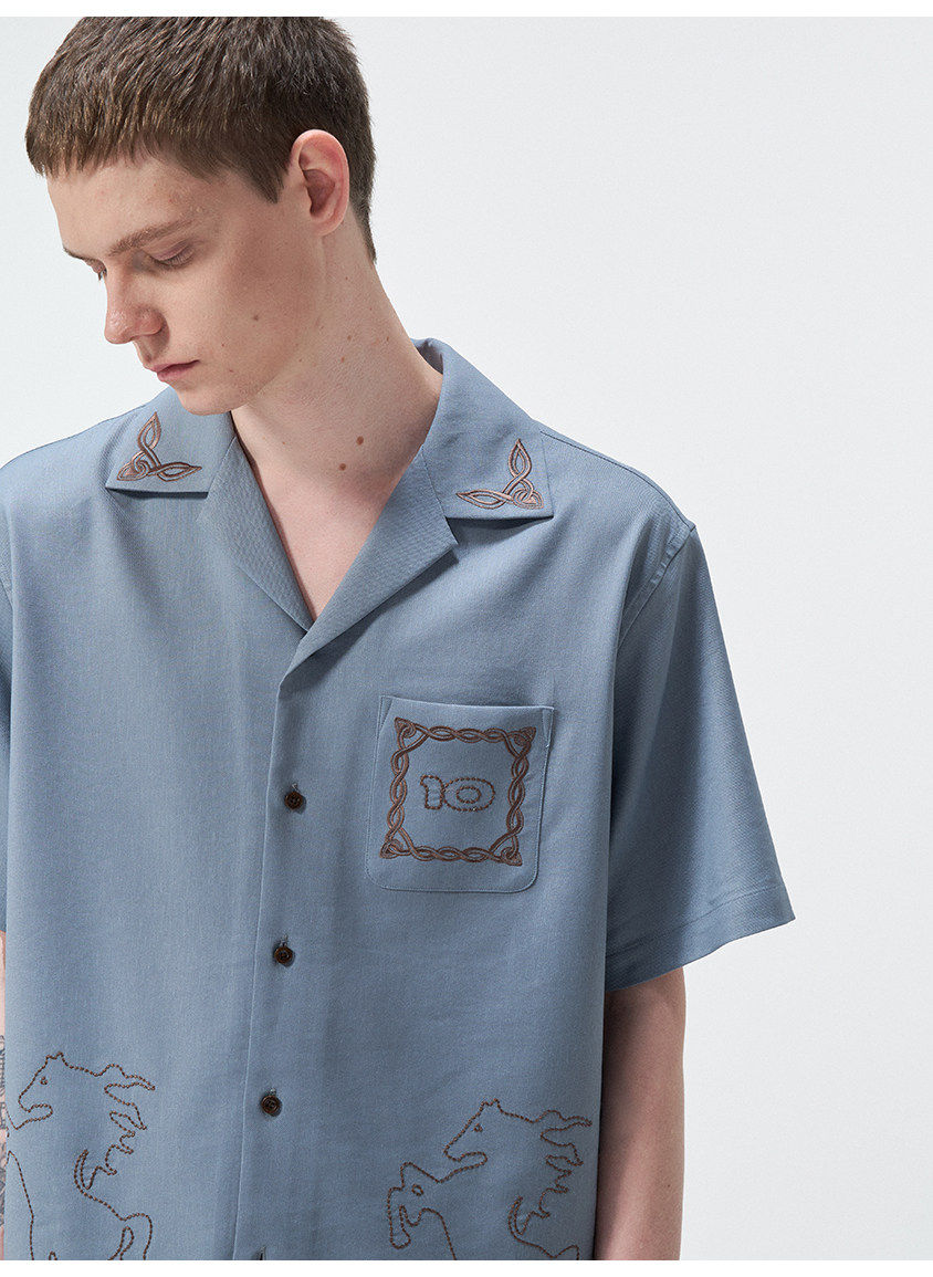Embroidered Linen Shirt