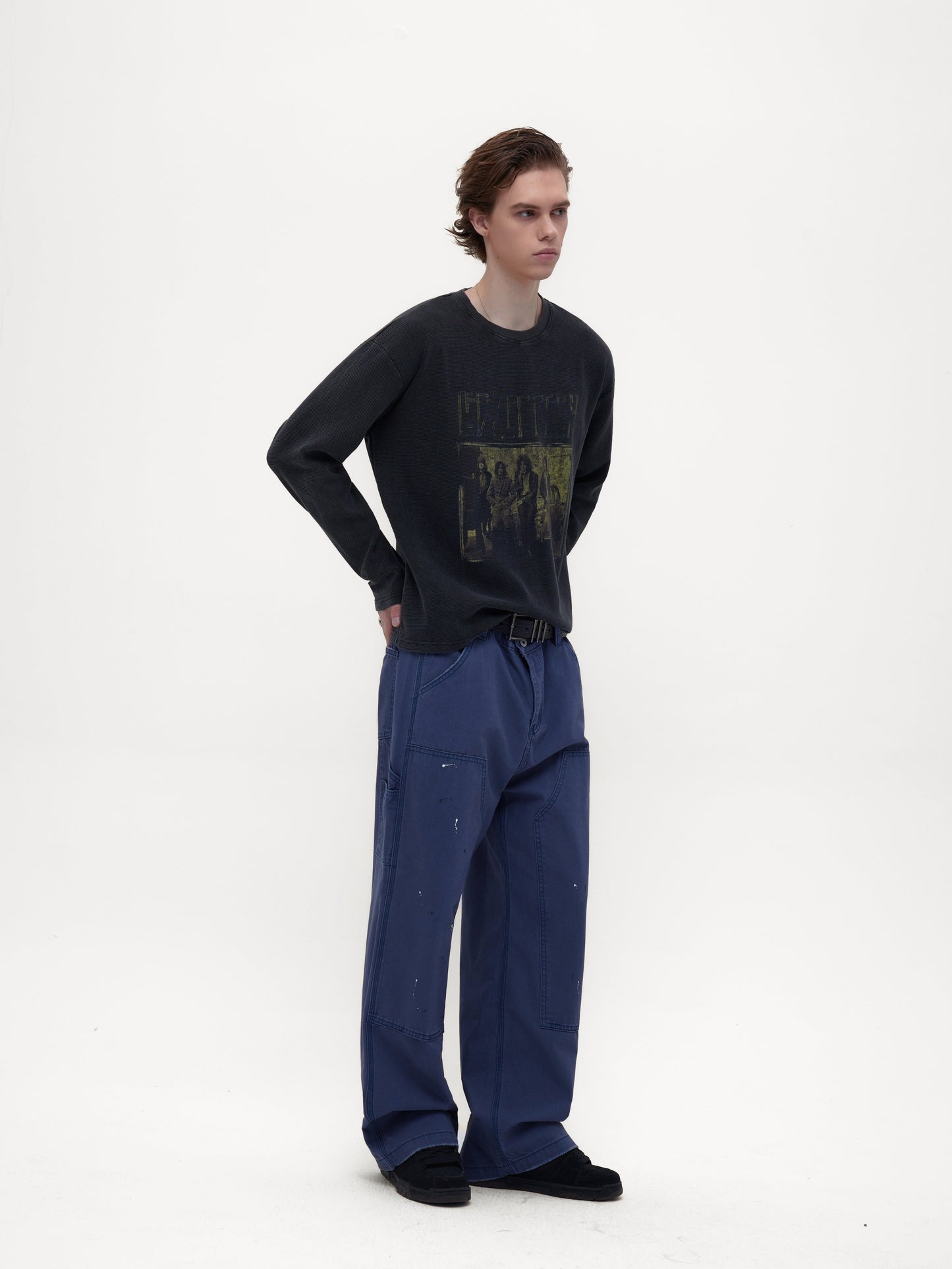 Splatter Paint Finish Workwear Pants