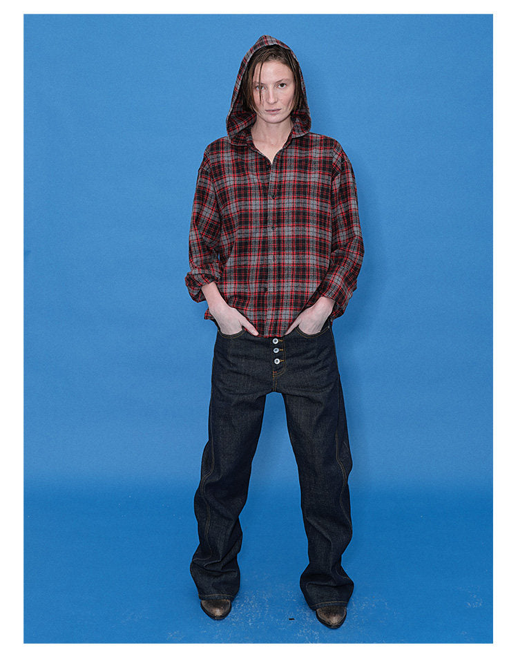 Brushed Short Hooded Shirt