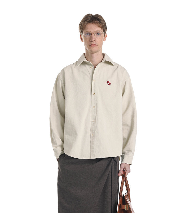 Vintage-Style Brushed Shirt