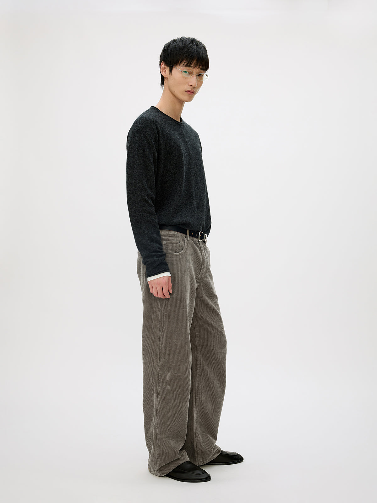 Wash-processed Straight Casual Pants