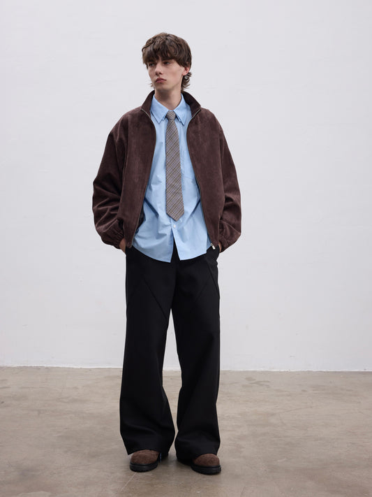 Semi-High Neck Short Jacket