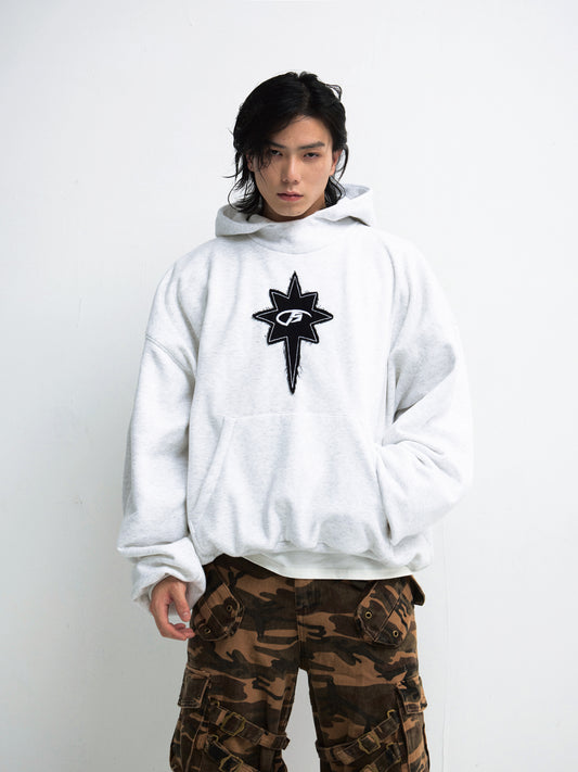 Hooded sweatshirt with embroidery