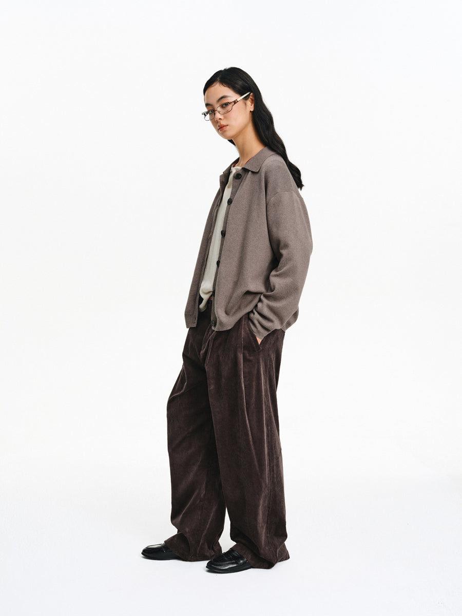 버튼 다운 카디건