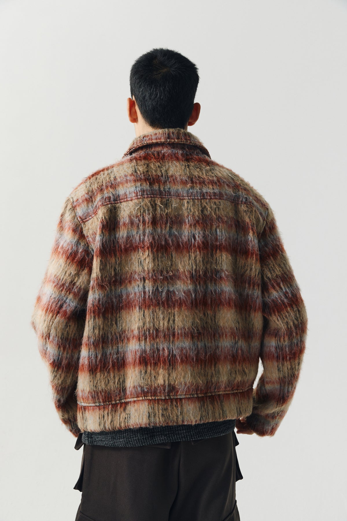 Gradient Check Wool Jacket