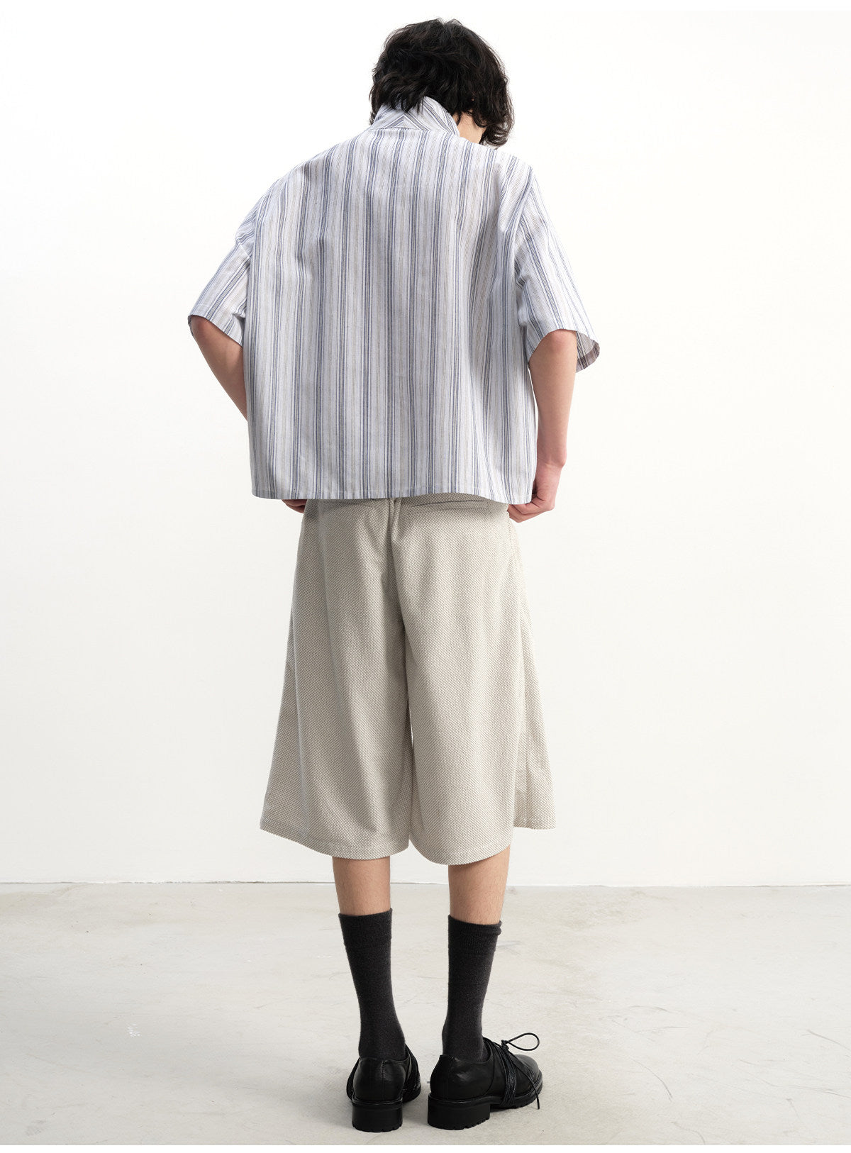 Woven Towel Fabric A-Line Shorts