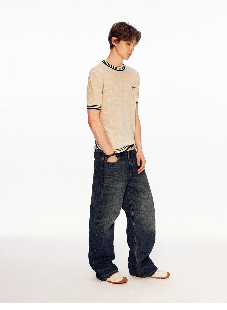Classic Crew-Neck Knit Shirt