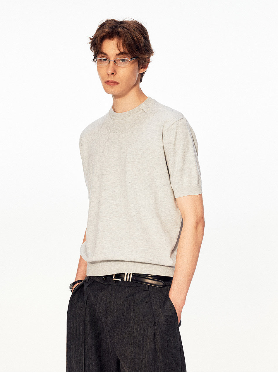 Faux Two-Piece Knit Shirt