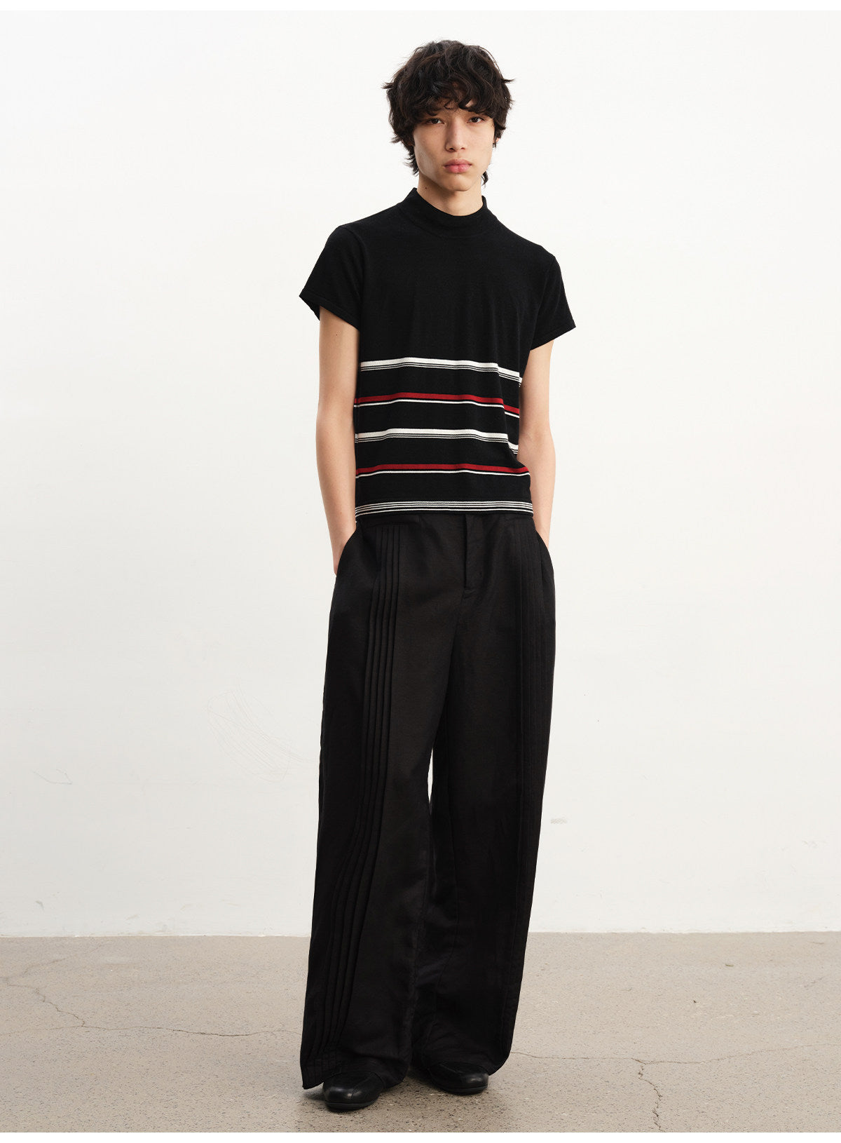 Casual Pants with Front Pleats